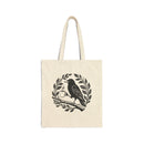 Caffeinated Crow Cotton Tote Bag
