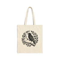 Caffeinated Crow Cotton Tote Bag