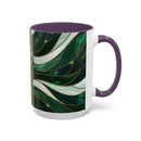 Jade Wolf Stained Glass Style Mug