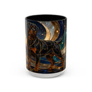 Warm Glow Rottweiler Stained Glass Style Mug