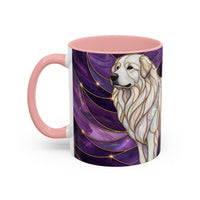 Amethyst Great Pyrenees Stained Glass Style Mug