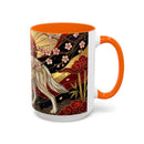 Sakura Wolf Stained Glass Style Mug