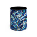 Cobalt Wolf Guardian Stained Glass Style Mug