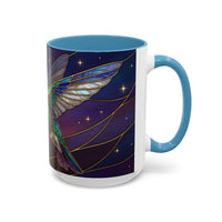 Sunset Sky Hummingbird Stained Glass Style Mug