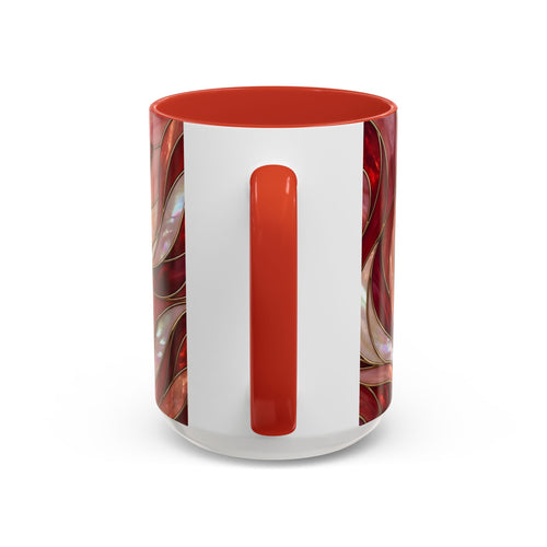 Scarlet Bloom Hummingbird Stained Glass Style Mug