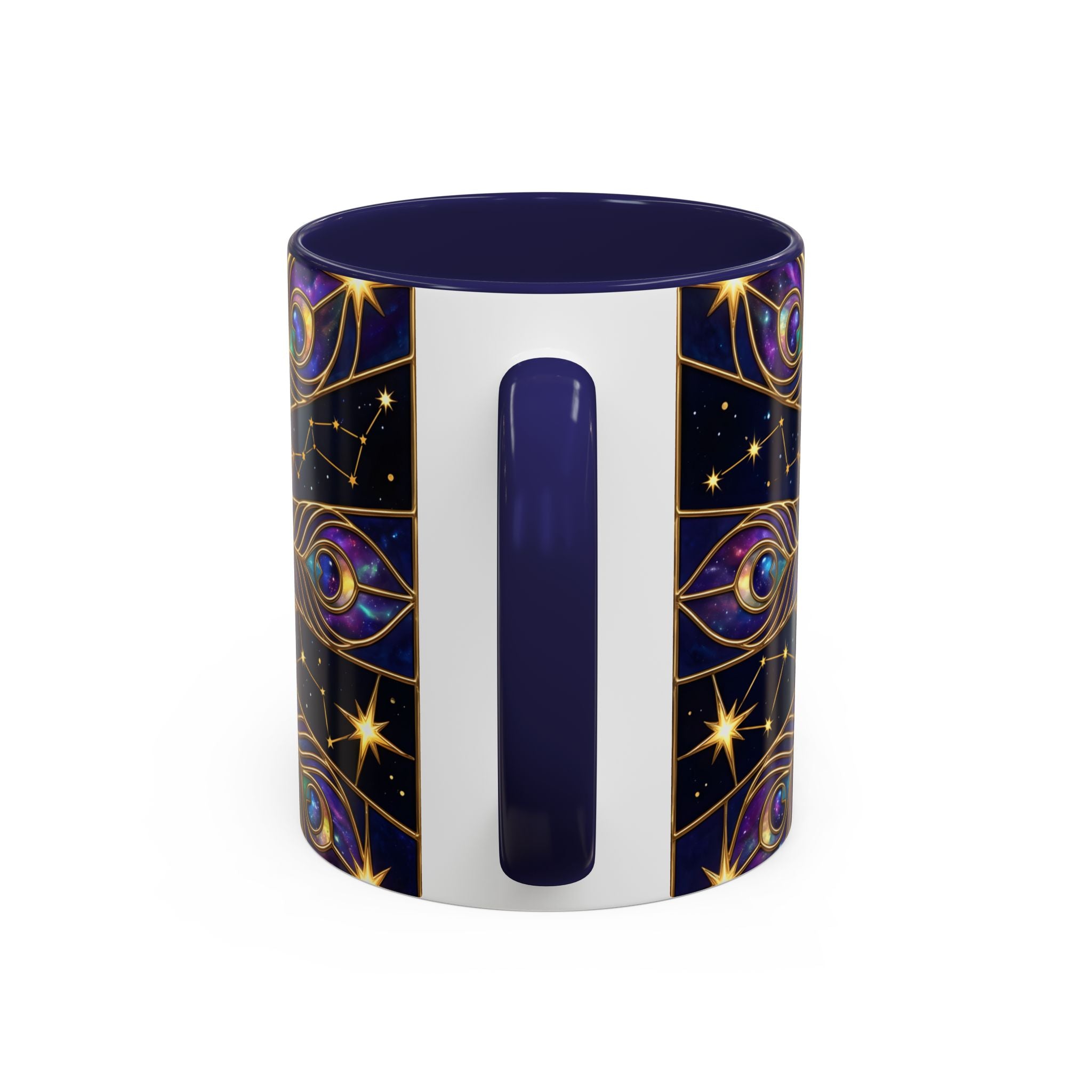 Celestial Peacock Stained Glass Style Mug