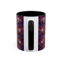 Purple Peacock Stained Glass Style Mug