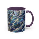 Storm Sky Wolf Stained Glass Style Mug