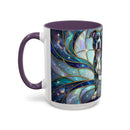 Teal Galaxy Staffy Stained Glass Style Mug