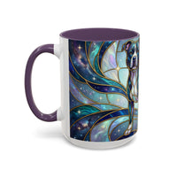 Teal Galaxy Staffy Stained Glass Style Mug