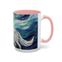 Moonlit Wolf Stained Glass Style Mug