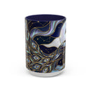 Lunar Peacock Stained Glass Style Mug