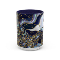 Lunar Peacock Stained Glass Style Mug
