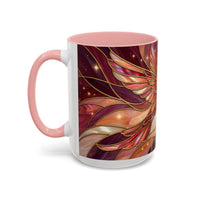Rose Glow Hummingbird Stained Glass Style Mug