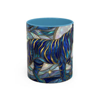 Sapphire Tiger Stained Glass Style Mug
