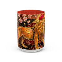 Sakura Lion Stained Glass Style Mug