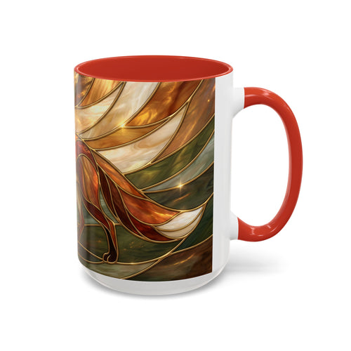 Olive Glow Fox Stained Glass Style Mug