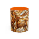 Amber Lion Stained Glass Style Mug