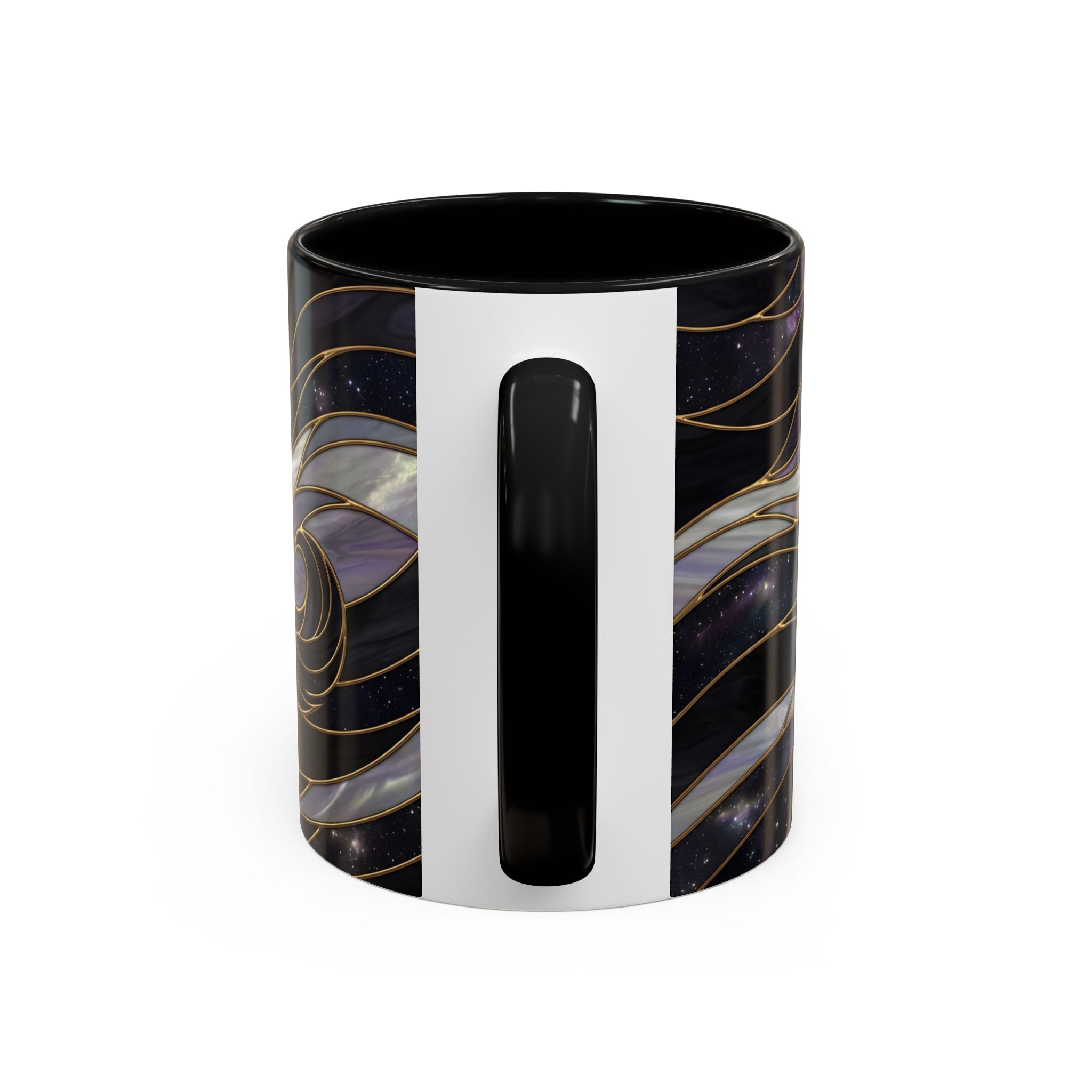 Obsidian Wolf Stained Glass Style Mug