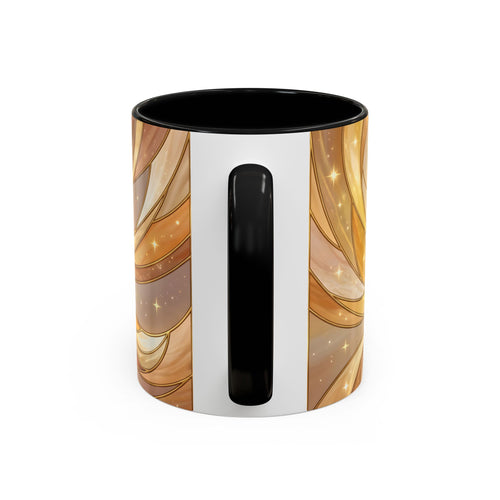 Golden Glow Fox Stained Glass Style Mug