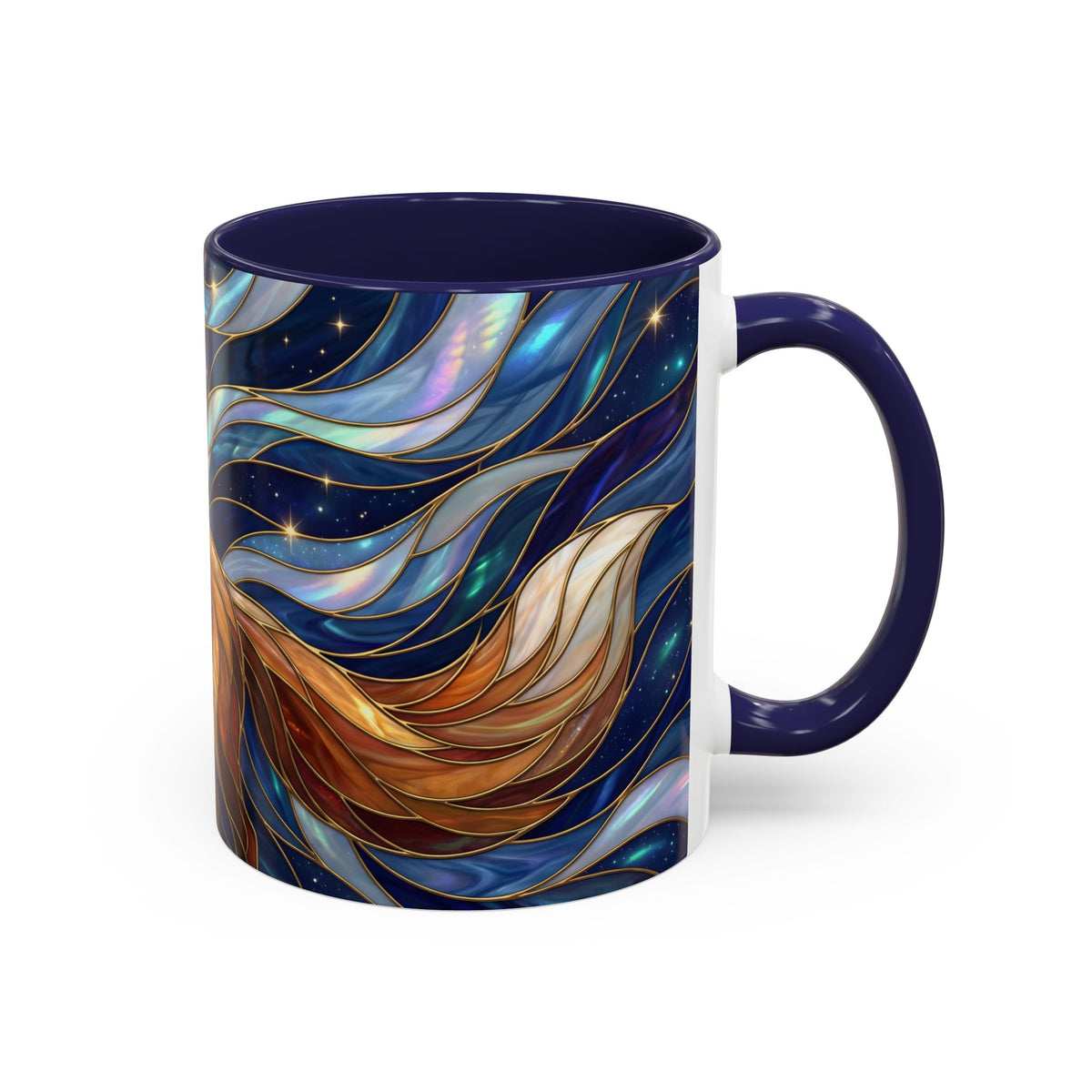 Midnight Fox Stained Glass Style Mug