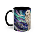 Aurora Peaks Great Pyrenees Stained Glass Style Mug