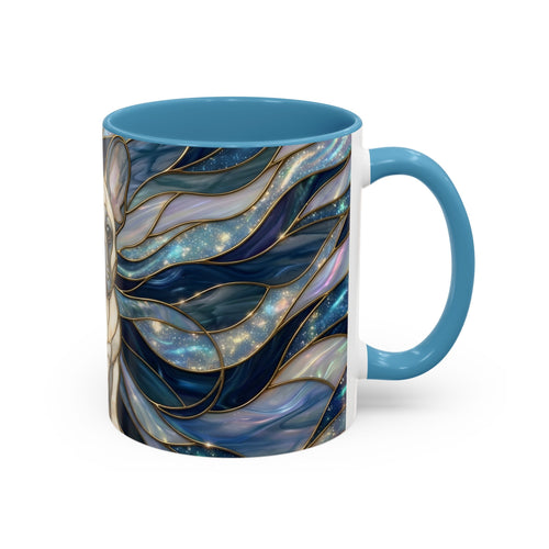 Sapphire Glow French Bulldog Stained Glass Style Mug