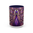 Purple Peacock Stained Glass Style Mug