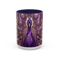 Purple Peacock Stained Glass Style Mug