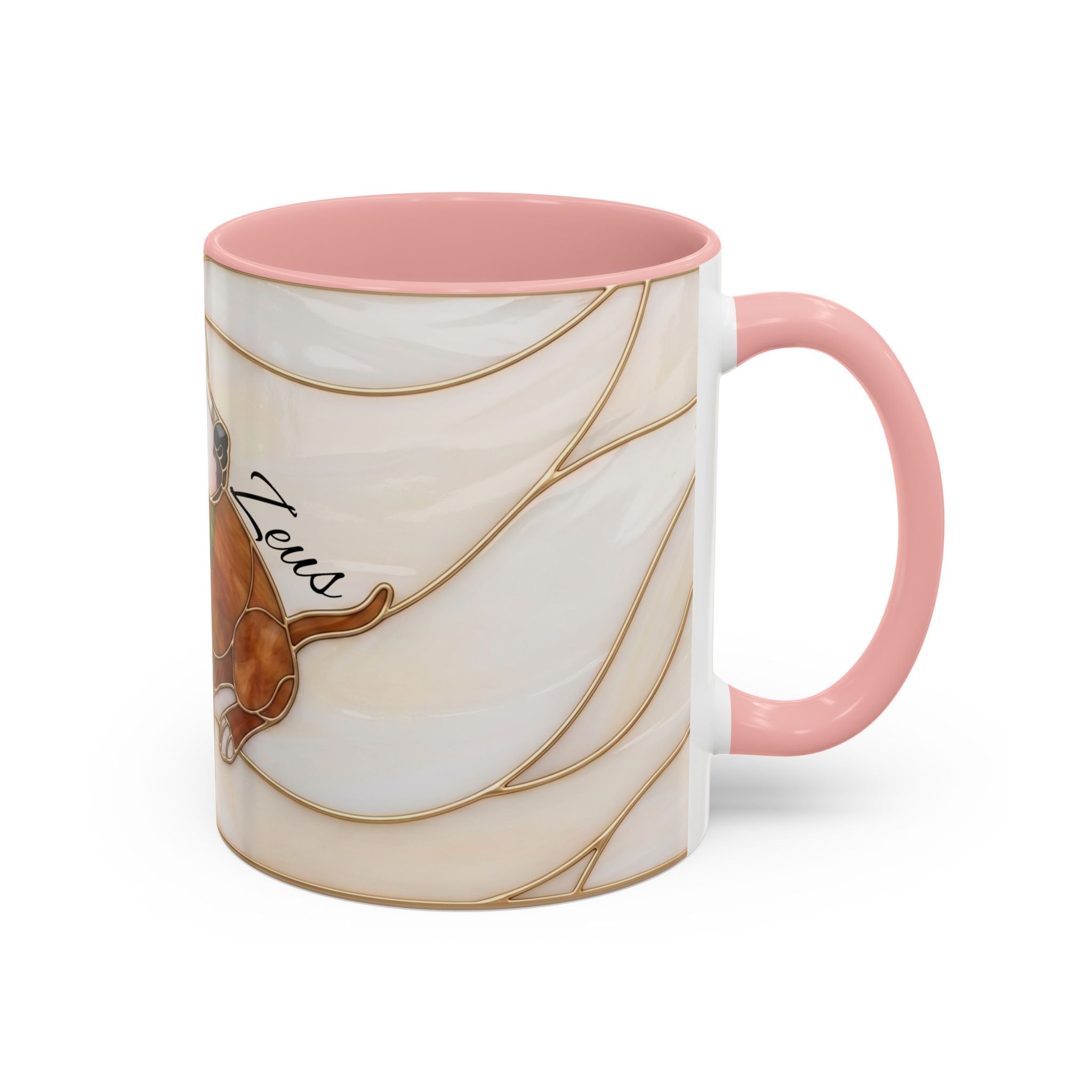 Custom Dog Portrait Stained Glass Style Mug
