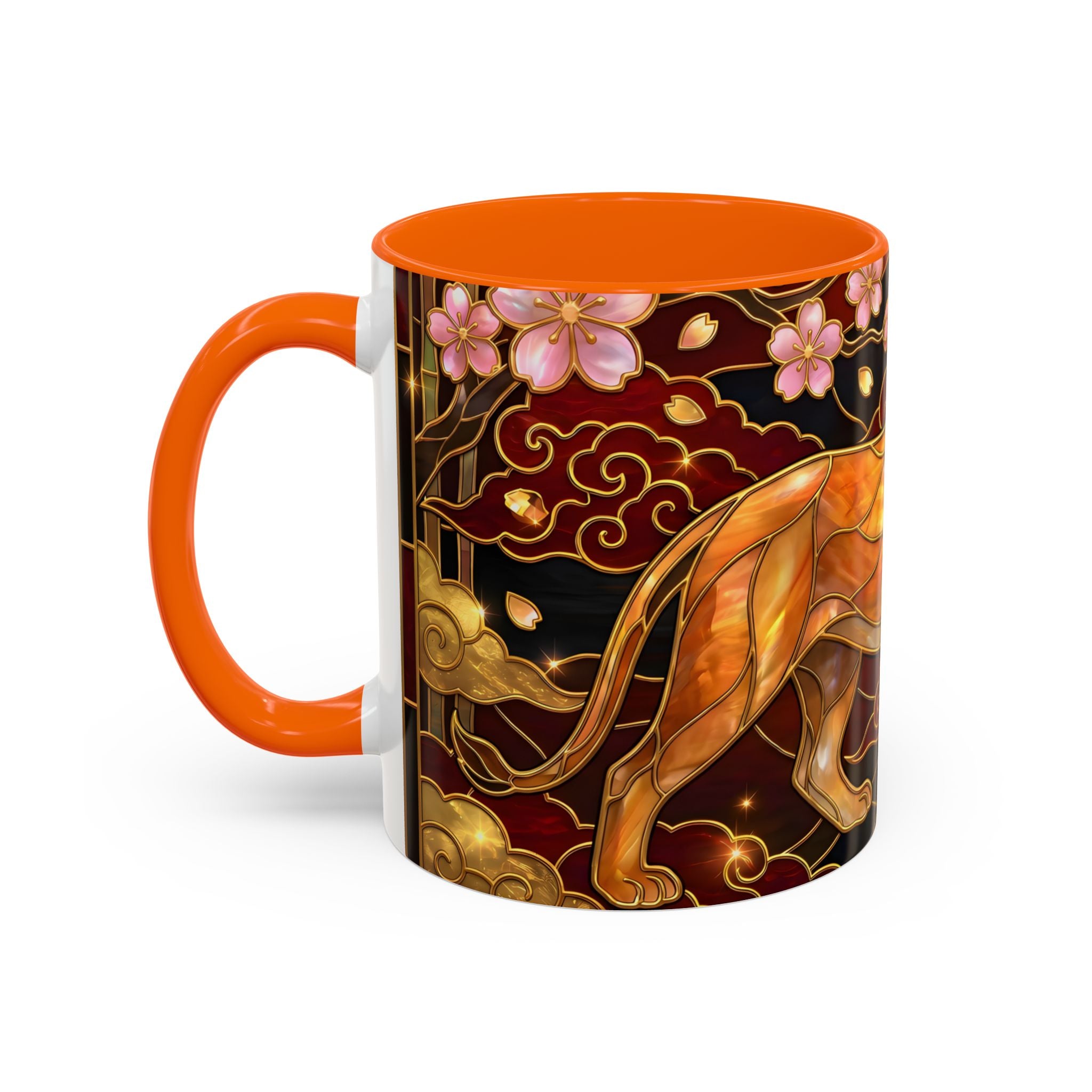 Sakura Lion Stained Glass Style Mug
