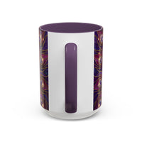 Purple Peacock Stained Glass Style Mug