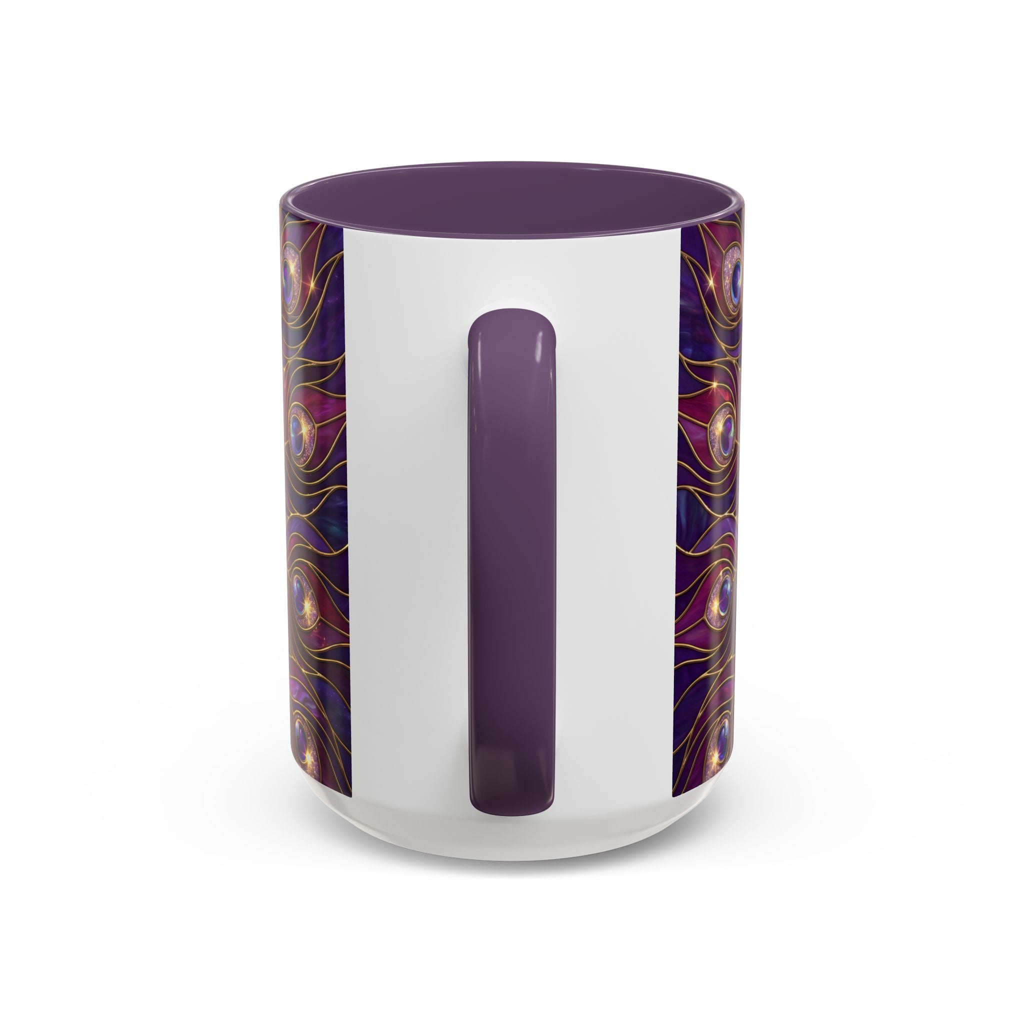 Purple Peacock Stained Glass Style Mug