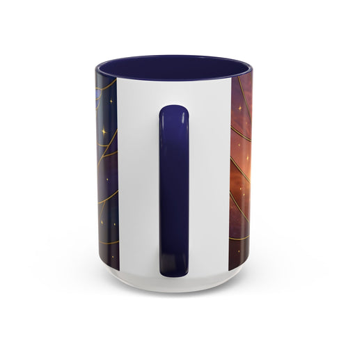 Sunset Sky Hummingbird Stained Glass Style Mug