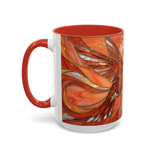 Hibiscus Glow Hummingbird Stained Glass Style Mug