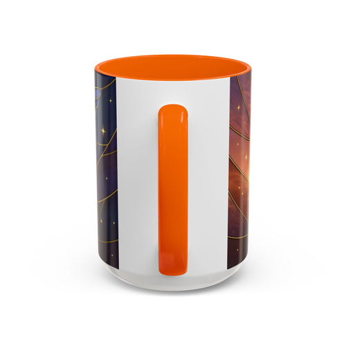 Sunset Sky Hummingbird Stained Glass Style Mug