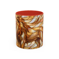 Amber Lion Stained Glass Style Mug