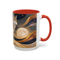 Nightscape Wolf Moon Stained Glass Style Mug