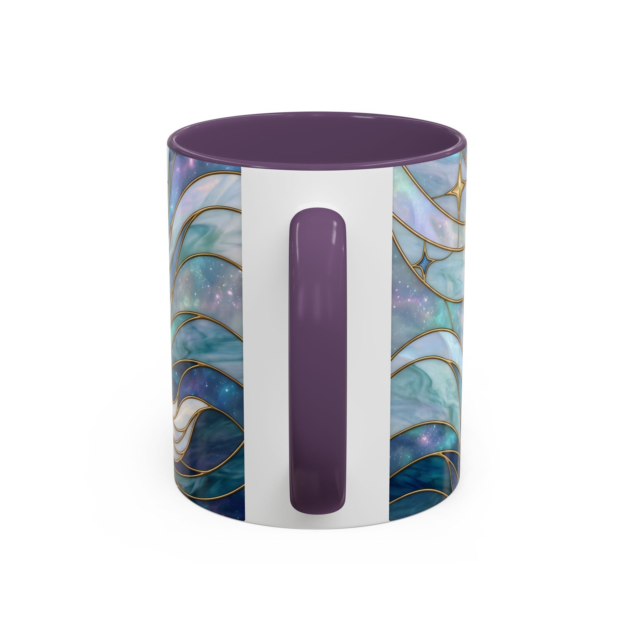 Pearl White Wolf Stained Glass Style Mug