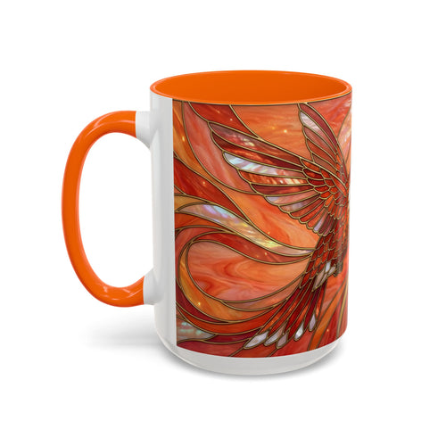Hibiscus Glow Hummingbird Stained Glass Style Mug