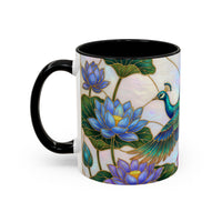 Flying Peacock Stained Glass Style Mug