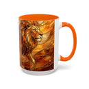 Wildfire Lion Stained Glass Mug