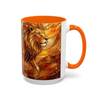 Wildfire Lion Stained Glass Mug