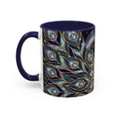 Lunar Peacock Stained Glass Style Mug