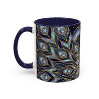 Lunar Peacock Stained Glass Style Mug