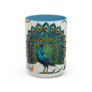 Elegant Peacock Stained Glass Style Mug