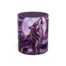 Amethyst Wolf Stained Glass Style Mug