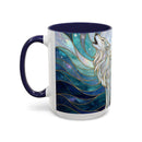 Moonlit Wolf Stained Glass Style Mug