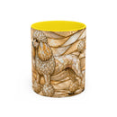 Golden Glow Poodle Stained Glass Style Mug