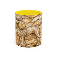 Golden Glow Poodle Stained Glass Style Mug